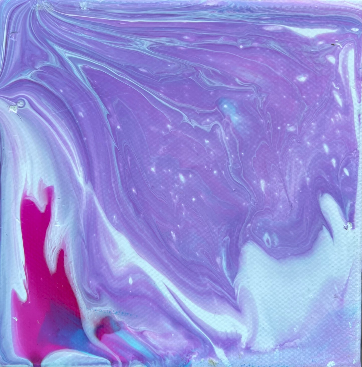 Mini Fluid Abstract Art Original Acrylic Painting - 5"x5"