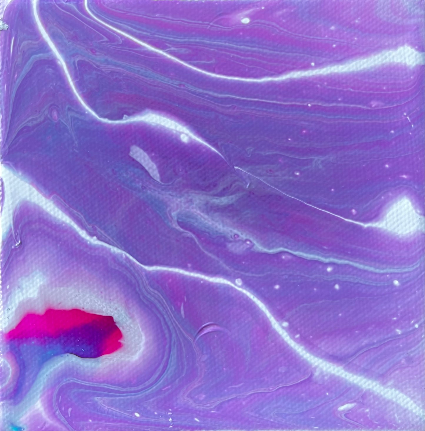 Mini Fluid Abstract Art Original Acrylic Painting - 5"x5"
