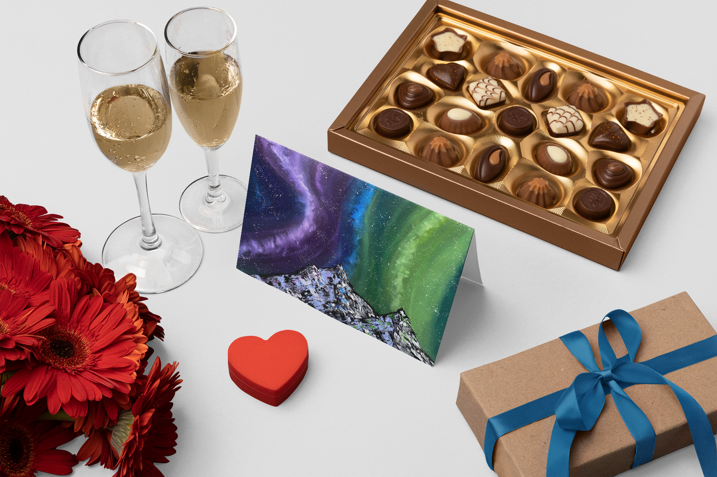 Aurora & Mountains Greeting Card