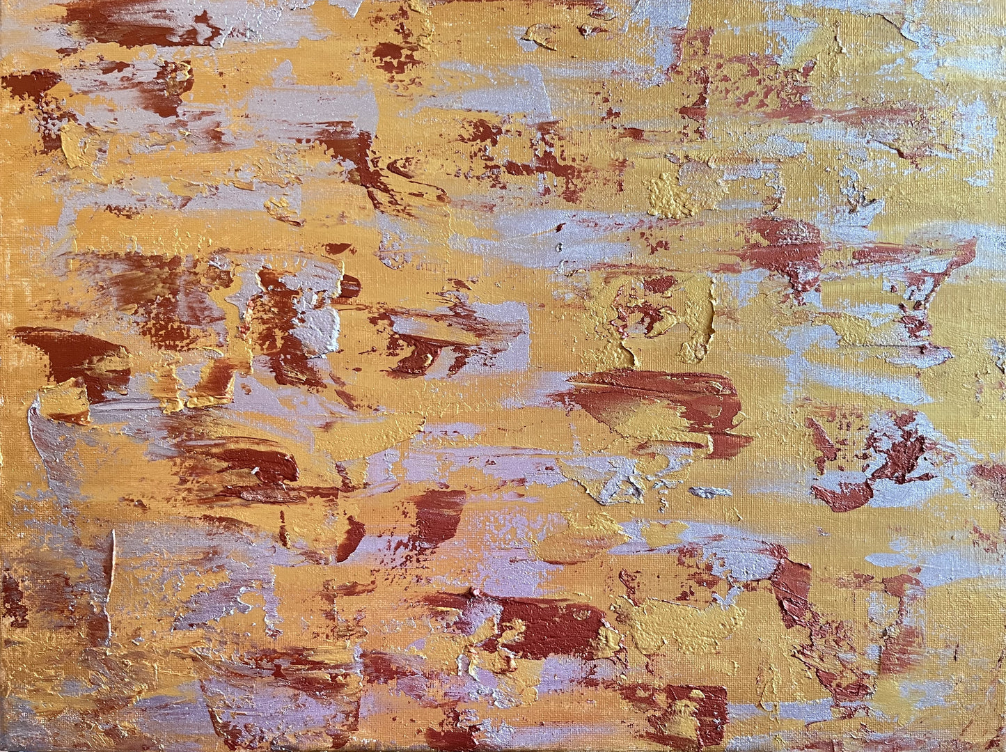 Gilded Ashes - Metallic Abstract Art Original Oil Painting in Gold, Silver and Copper