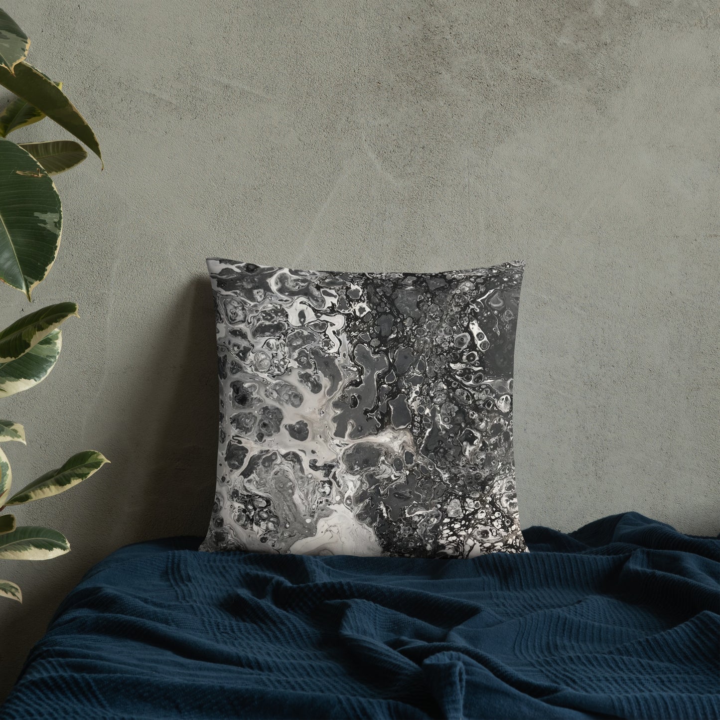 Black and White Decorative Throw Pillow