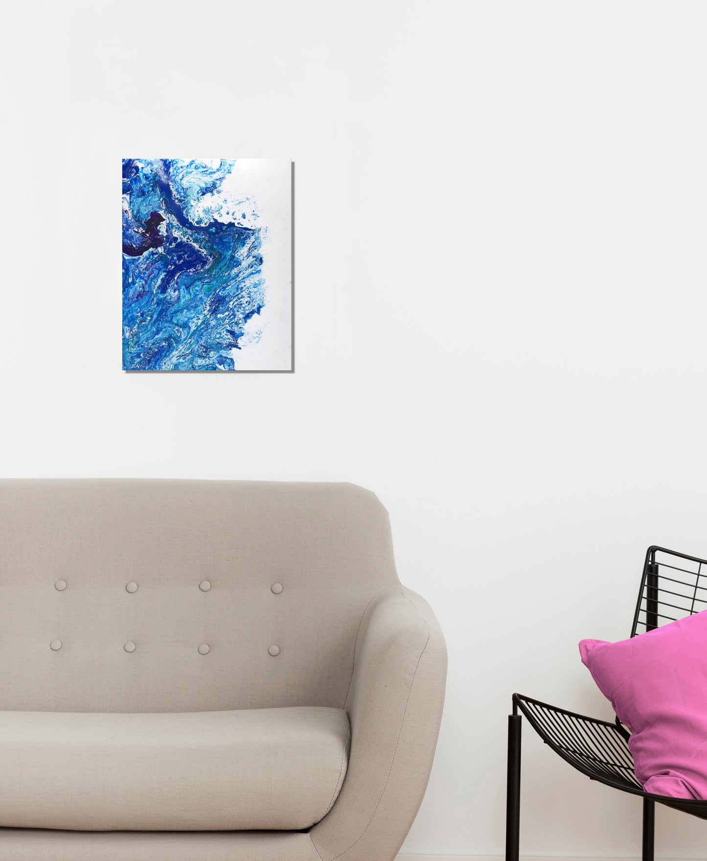 Frothing, Original Acrylic Fluid Art Painting 16x20"