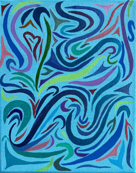 Abstract Acrylic Painting - Experiment with Acrylic Paint Markers