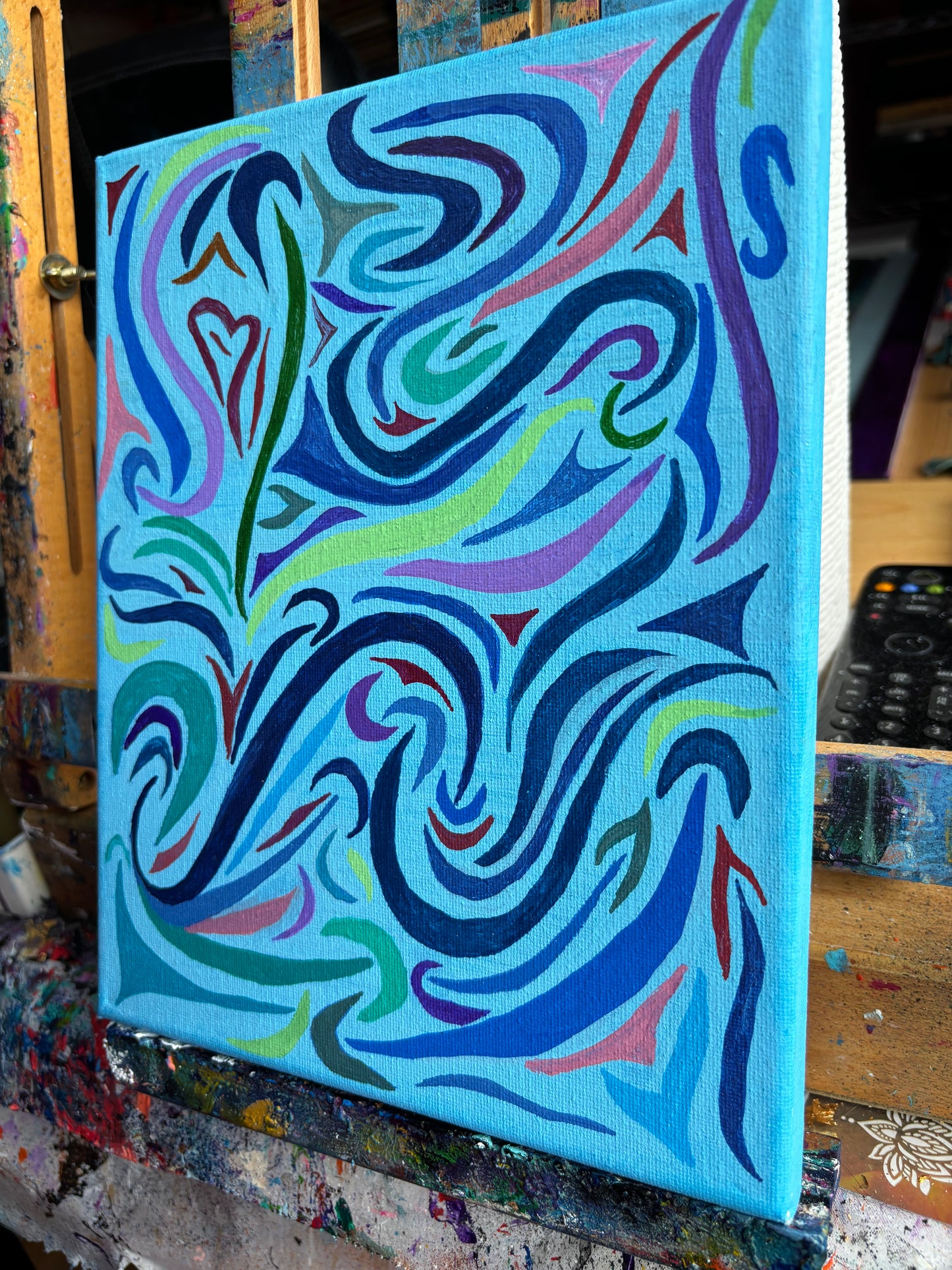 Abstract Acrylic Painting - Experiment with Acrylic Paint Markers