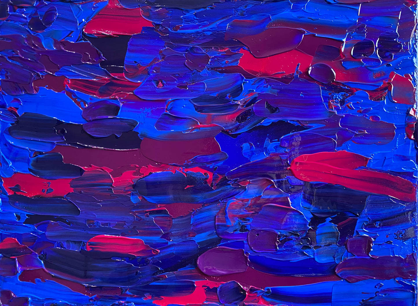Vibrant Abstract Acrylic Painting | 12" x 16" | Bold Colors and Textures