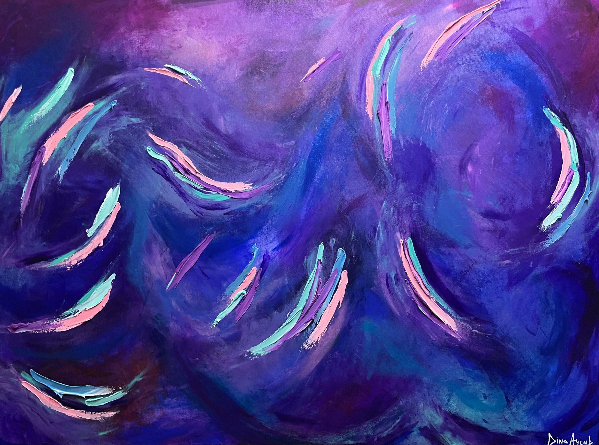 Large Abstract Acrylic Painting