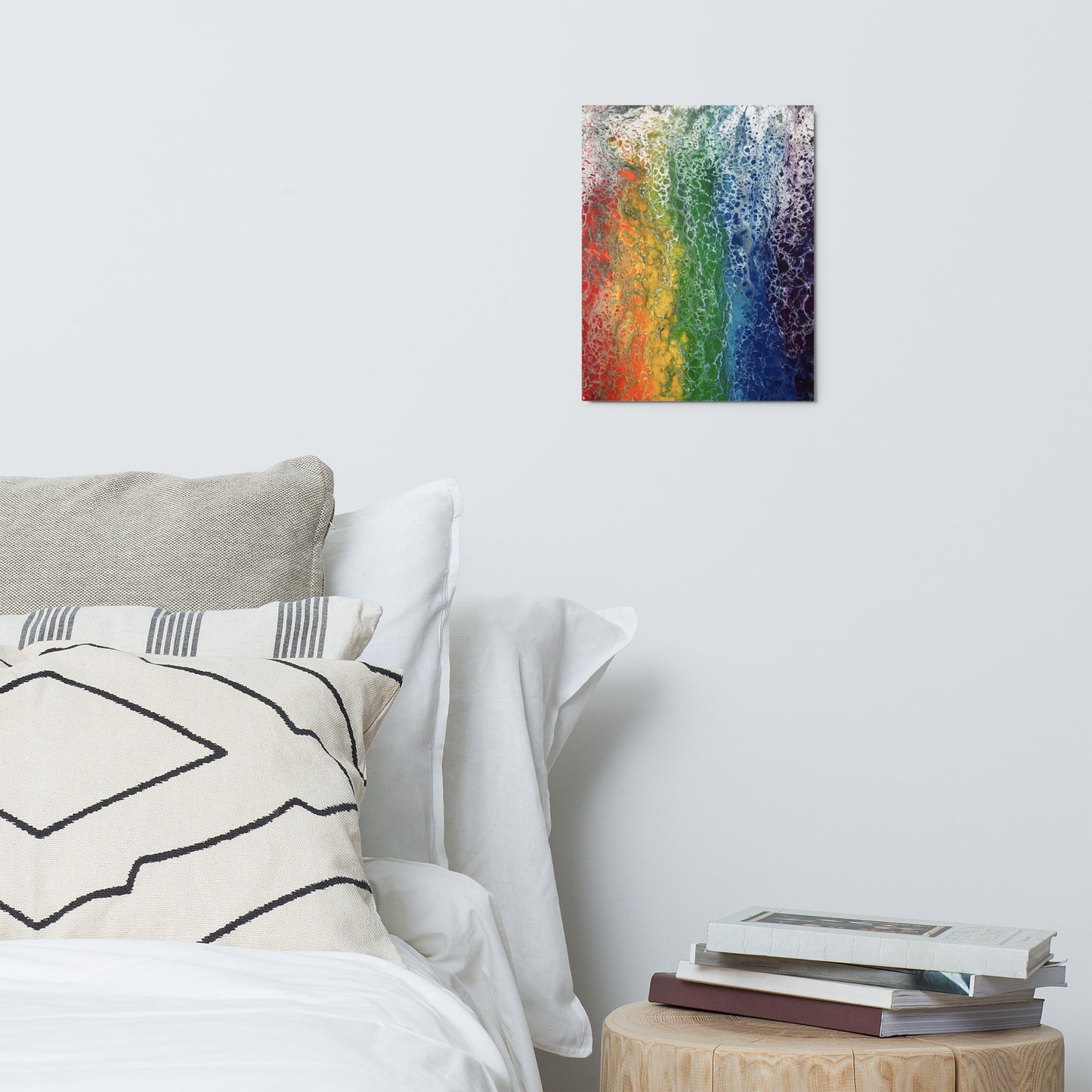 Rainbow Flag Metal Art Print - Abstract Fluid Art