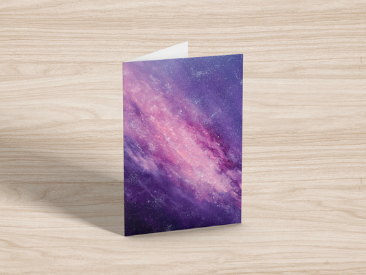 Galaxy Greeting Card for Space and Nature Lovers