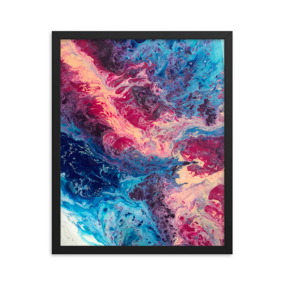 Geode Or Ocean Waves Fluid Art Print