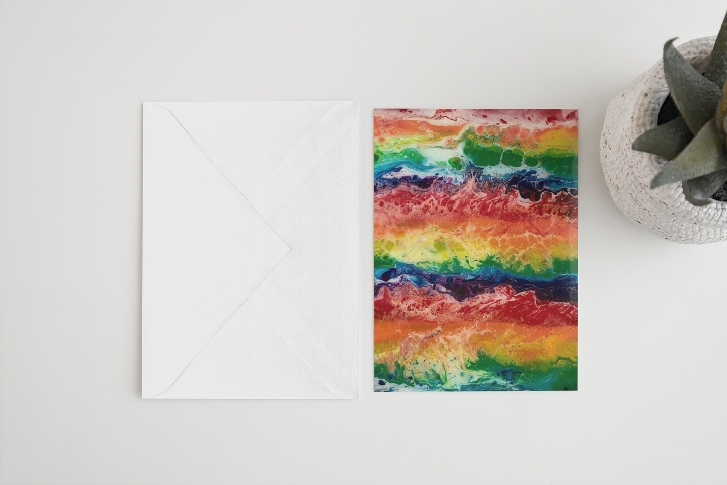 Rainbow Flag Greeting Card for Celebrating Pride & supporting LGBTQ friends & family