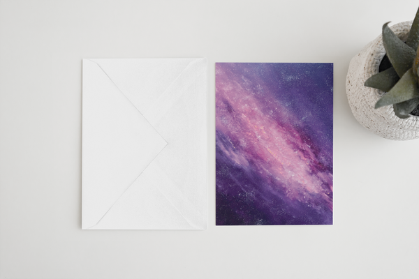 Galaxy Greeting Card for Space and Nature Lovers