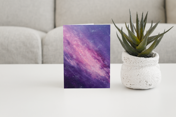 Galaxy Greeting Card for Space and Nature Lovers