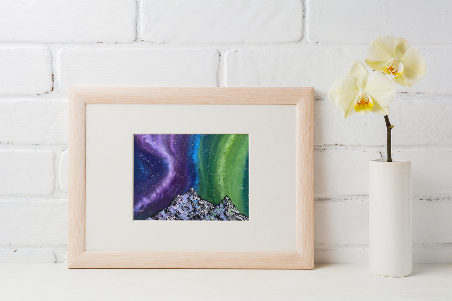 Aurora & Mountains Greeting Card