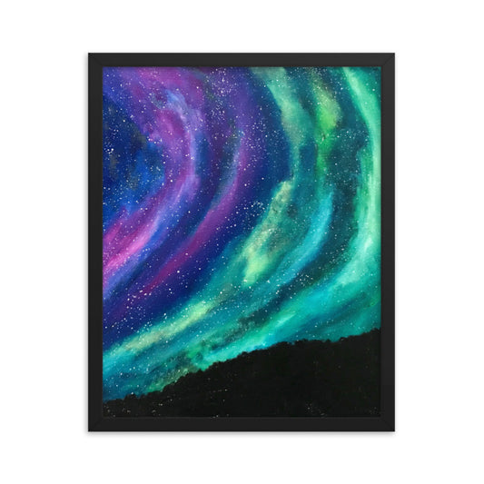 Aurora Night Sky Art Print | Winter Wonderland Home Decor