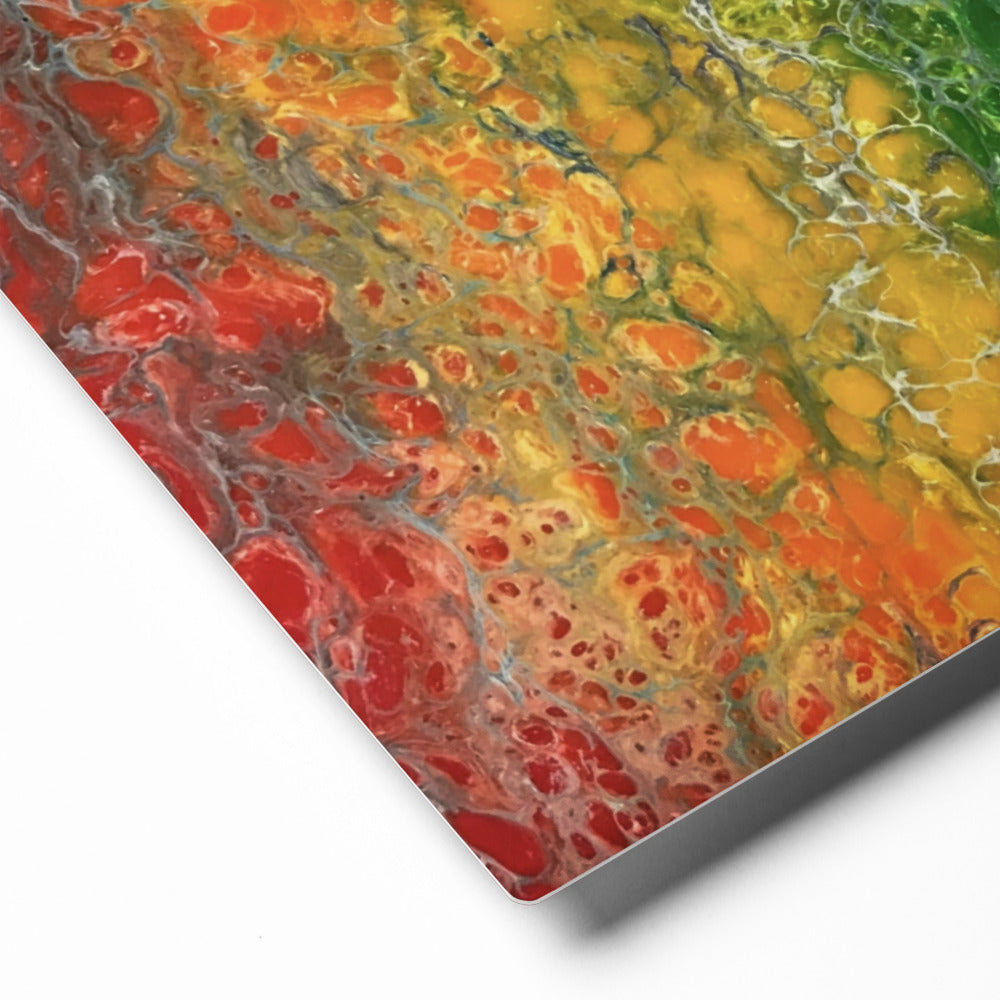 Rainbow Flag Metal Art Print - Abstract Fluid Art