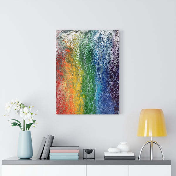 Rainbow Flag Art Print on Canvas Gallery Wrap