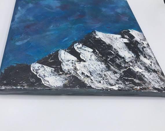 Cliff, Original Acrylic Painting - Abstract Art