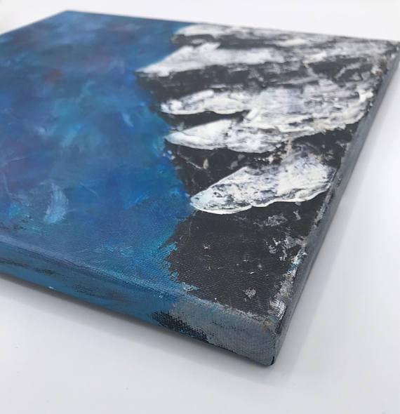 Cliff, Original Acrylic Painting - Abstract Art