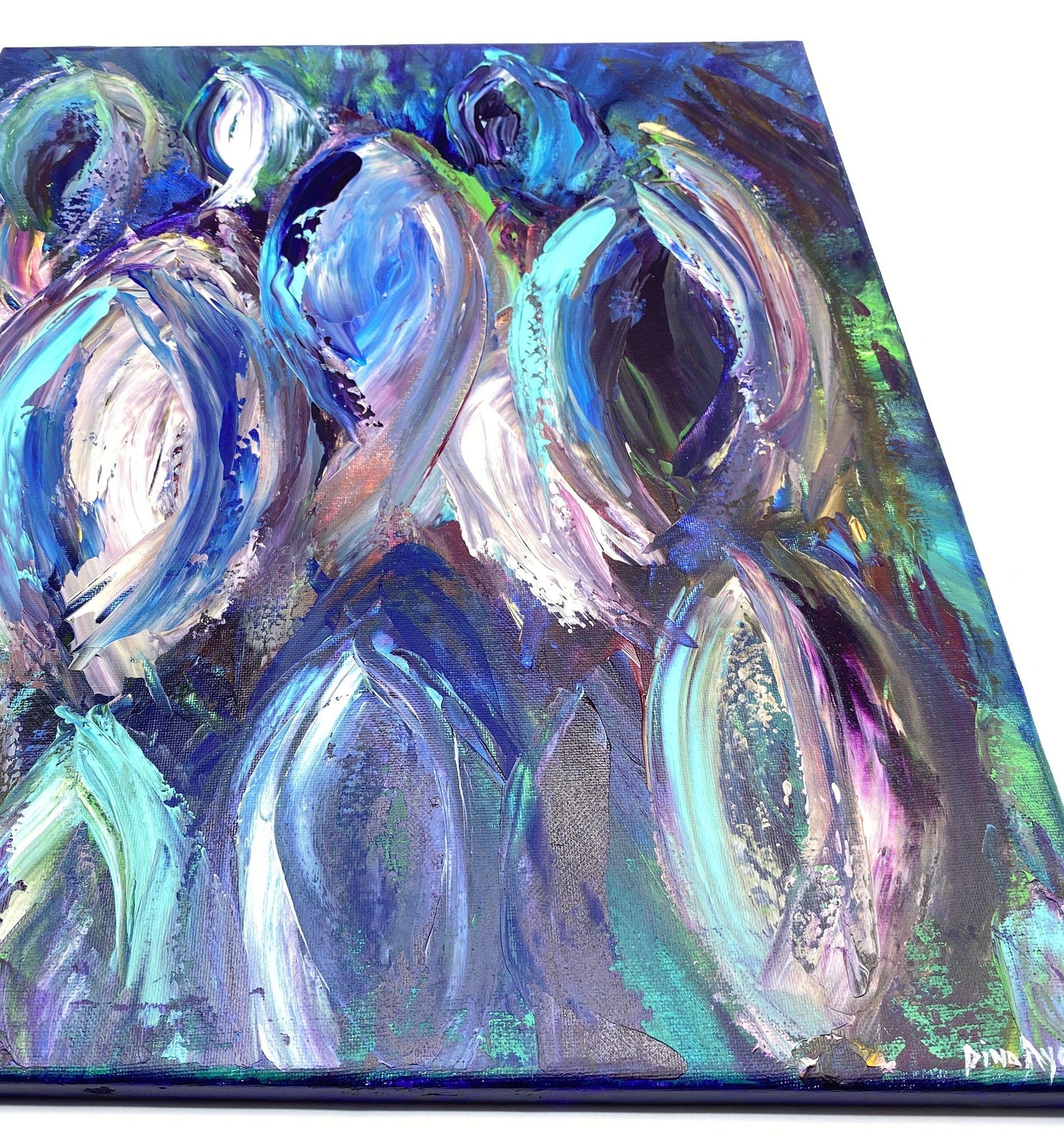 Original acrylic painting, large abstract artwork