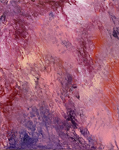 Pink & Purple Textured Original Acrylic Painting