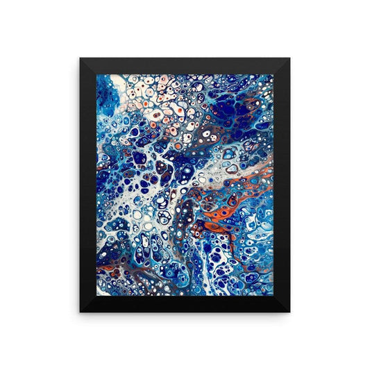 Ocean underwater Fluid Art Print