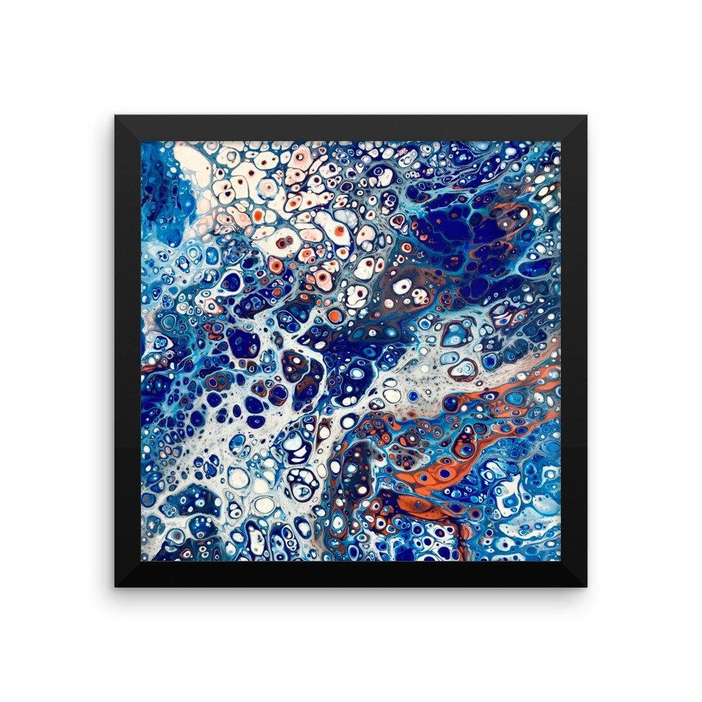 Ocean underwater Fluid Art Print