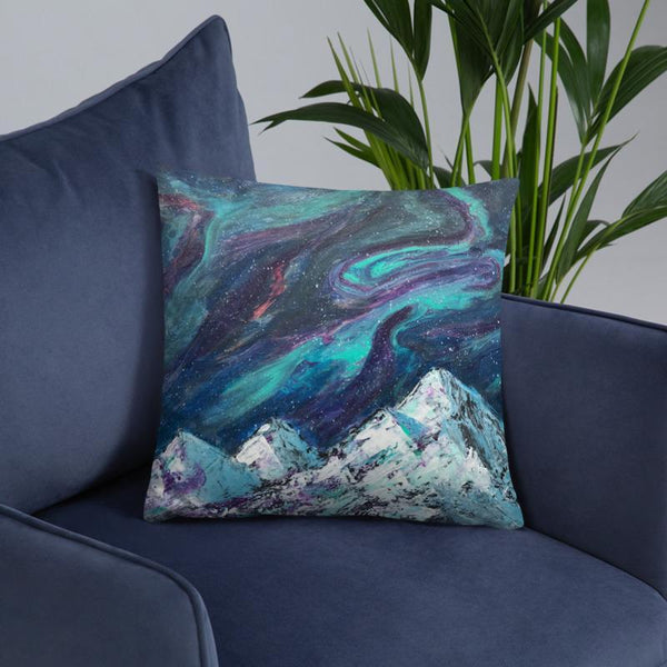Aurora Decorative Throw Pillow of Northern Lights