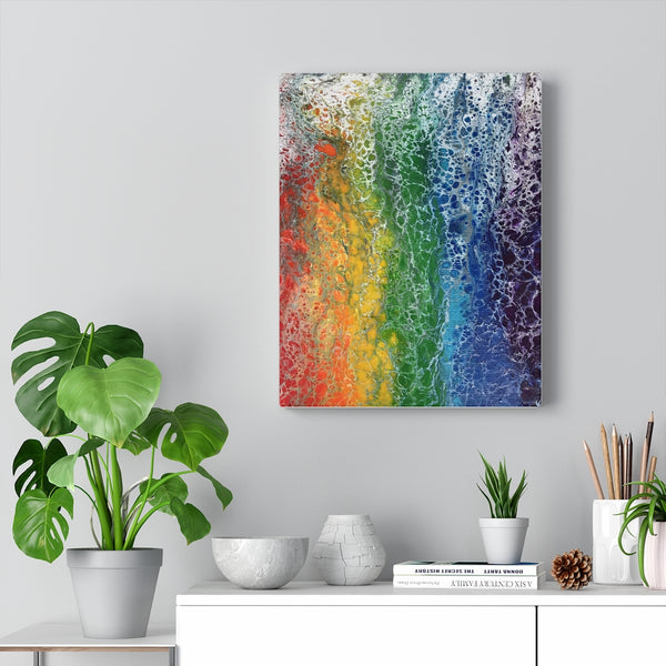 Rainbow Flag Art Print on Canvas Gallery Wrap