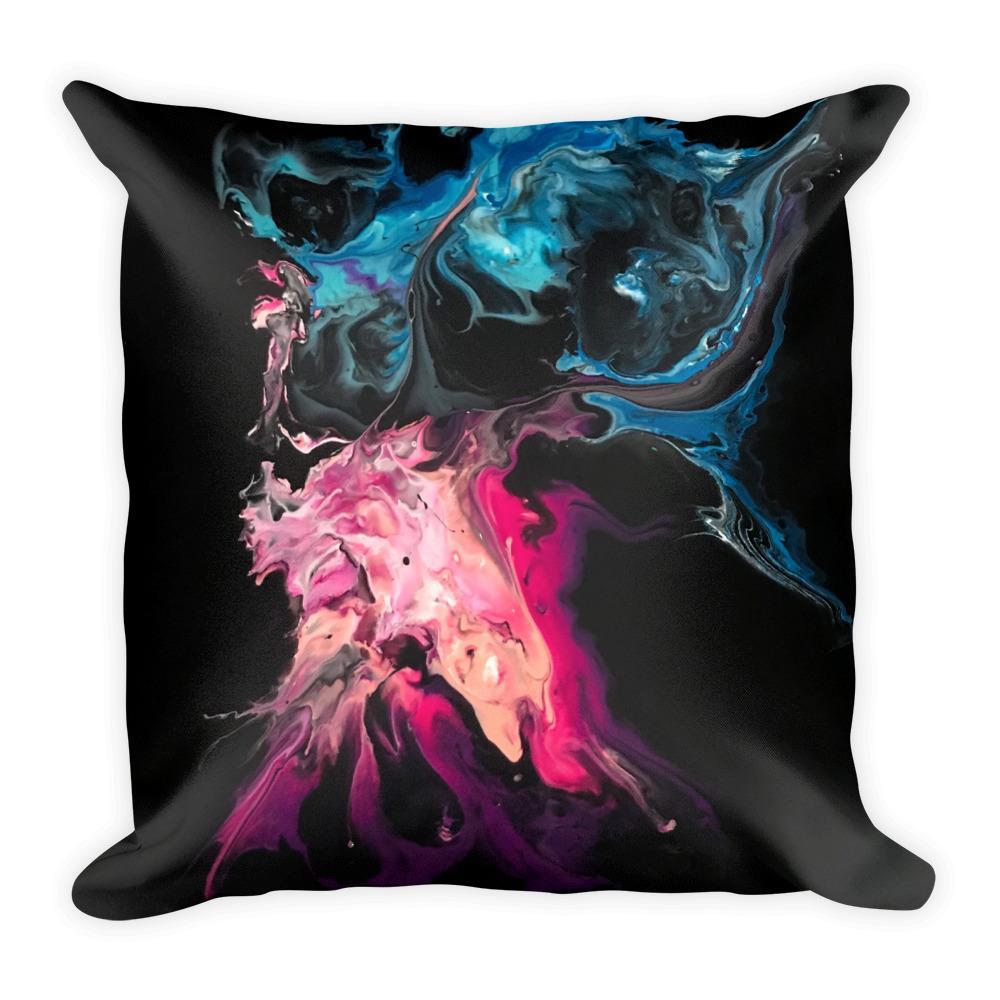 Black, Blue and Pink Pillow, Throw Pillow For Sofa/Chair