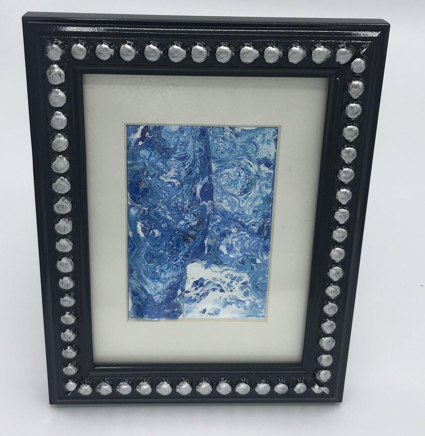 Blue Acrylic Painting Fluid Art collage