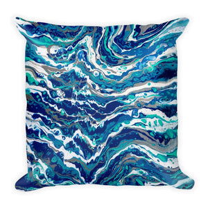 Blue Waves Decorative Throw Pillow