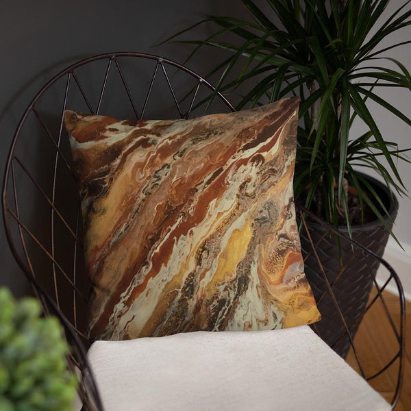 Brown & Beige Decorative Throw Pillow Case
