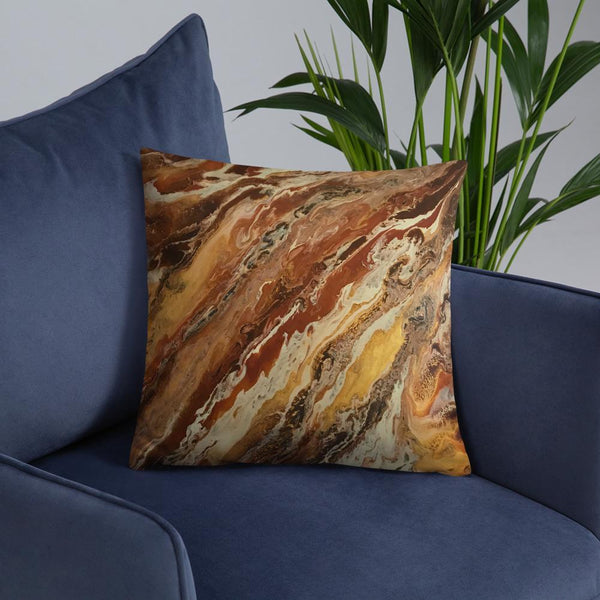 Brown & Beige Decorative Throw Pillow Case