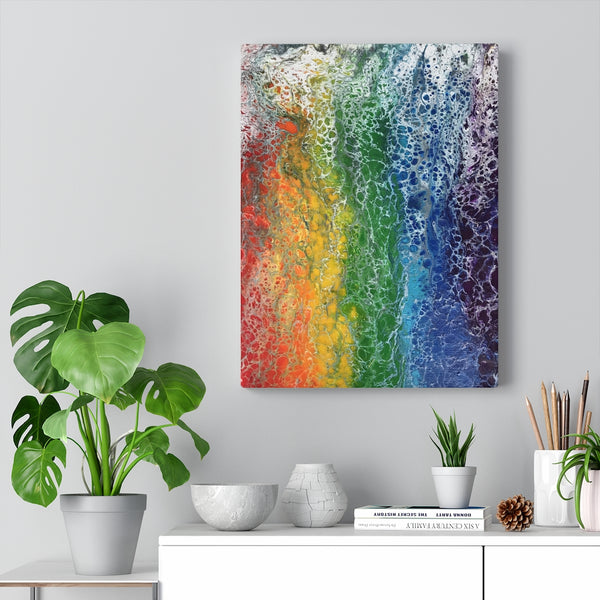 Rainbow Flag Art Print on Canvas Gallery Wrap