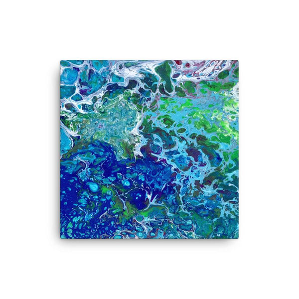Fluid Art Canvas Print of Abstract Ocean