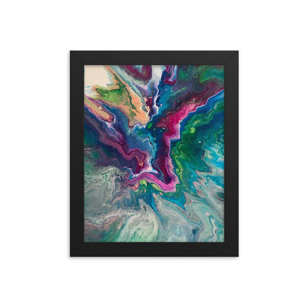 Fluid Art Framed Art Print Poster, Abstract Art