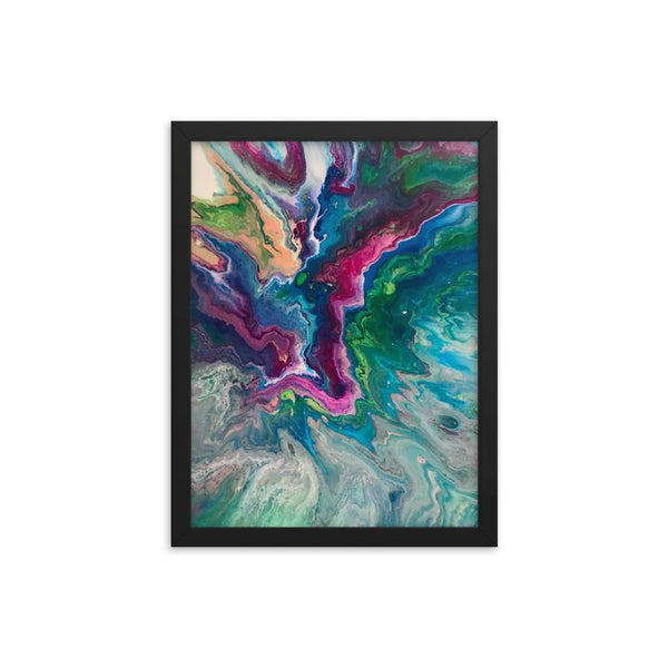 Fluid Art Framed Art Print Poster, Abstract Art