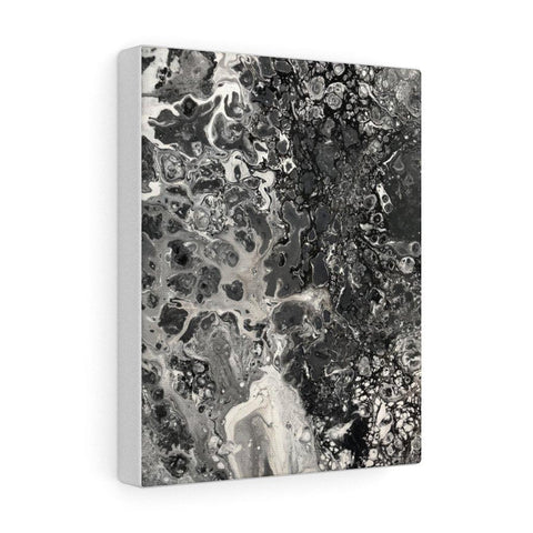Fluid Art Canvas Print in Black and White