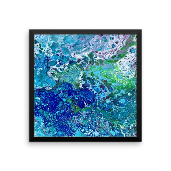 Fluid Art Print of Abstract Ocean