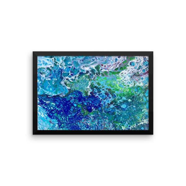 Fluid Art Print of Abstract Ocean