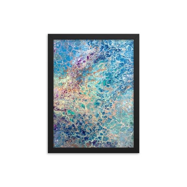 Fluid Art Print of Abstract Coral Reef in Ocean