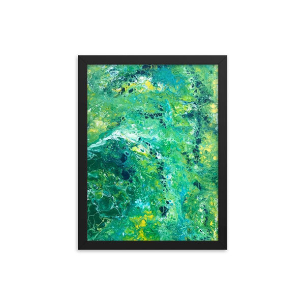 Fluid painting art print framed poster of acrylic pour