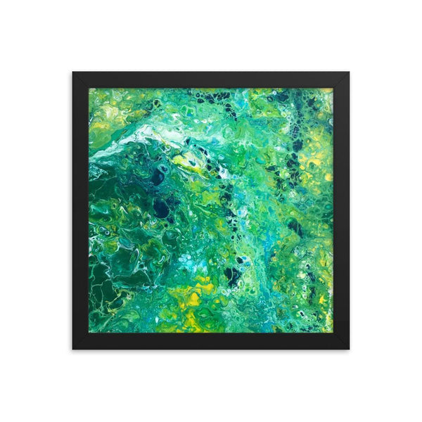 Fluid painting art print framed poster of acrylic pour