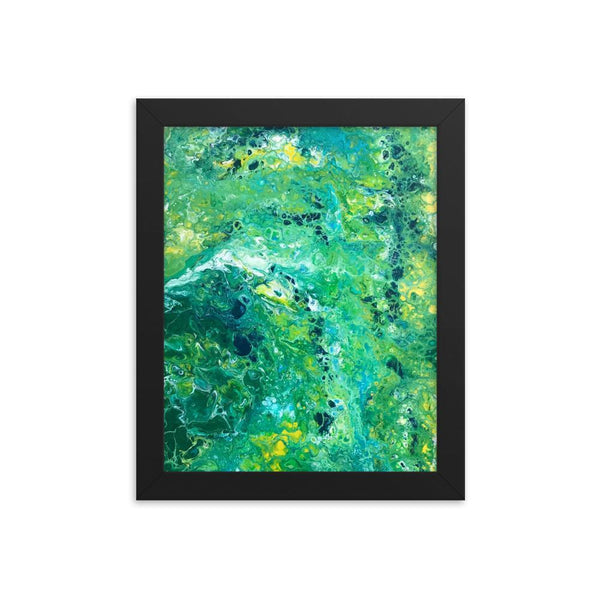 Fluid painting art print framed poster of acrylic pour