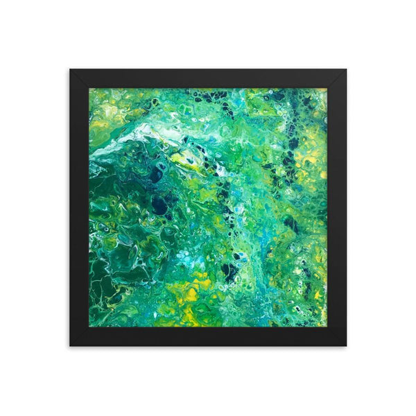 Fluid painting art print framed poster of acrylic pour