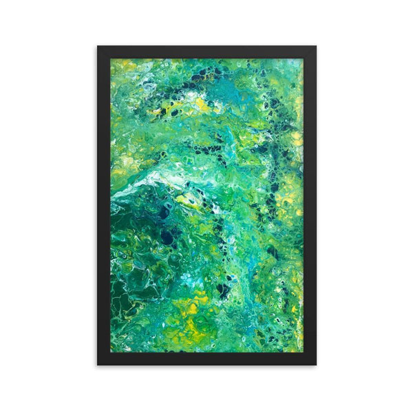 Fluid painting art print framed poster of acrylic pour