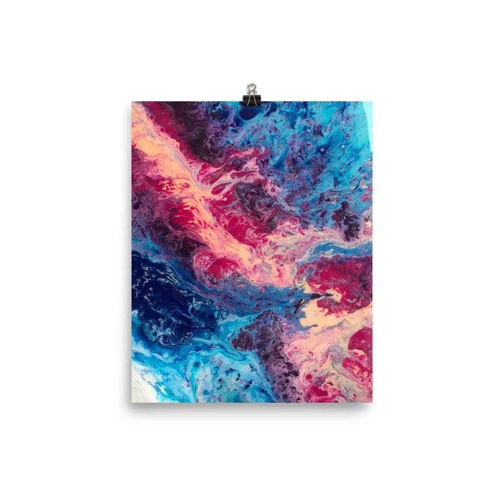 Geode Or Ocean Waves Fluid Art Print