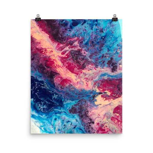 Geode Or Ocean Waves Fluid Art Print