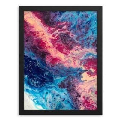 Geode Or Ocean Waves Fluid Art Print