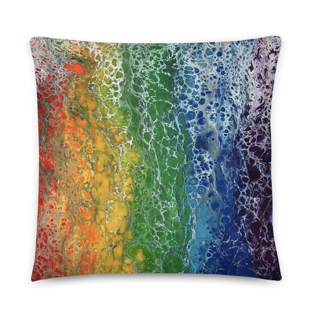 Rainbow Flag Pillow Case, LGBTQ Decorative Throw Pillow